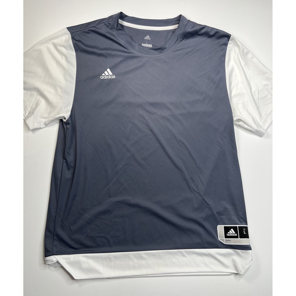 Adidas Men's Dri-Fit Short Sleeve‎ Training T-Shirt Size Large Gray White